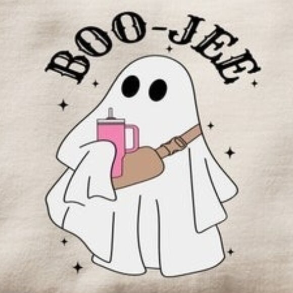 Halloween Ghost Boo Jee Boo Sweatshirt Spooky Season Fall Party Cozy Sweater 79 - Picture 2 of 5